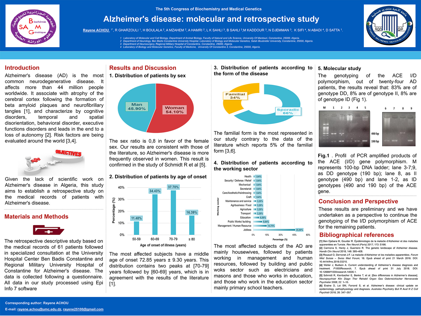 P58 : Alzheimer's disease: molecular and retrospective study