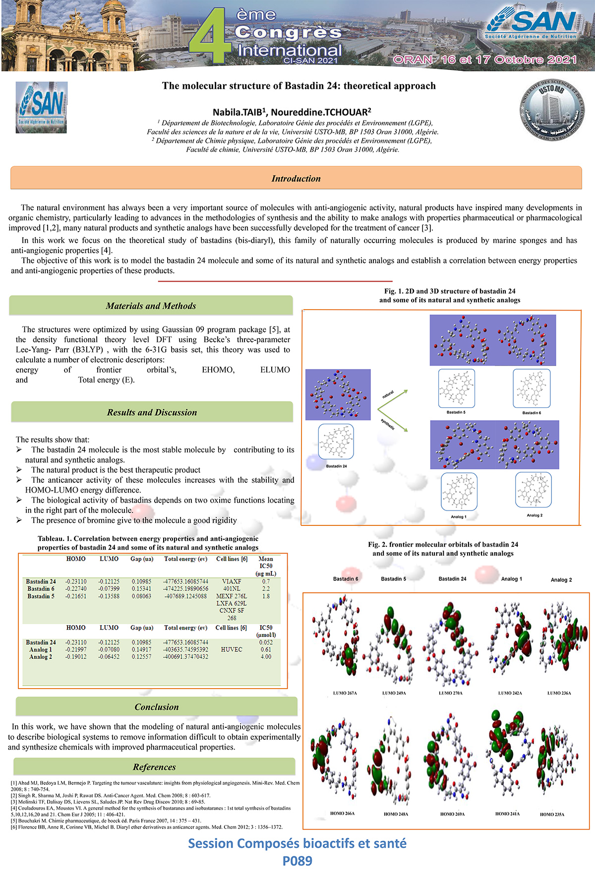 P089 : The molecular structure of Bastadin 24: theoretical approach