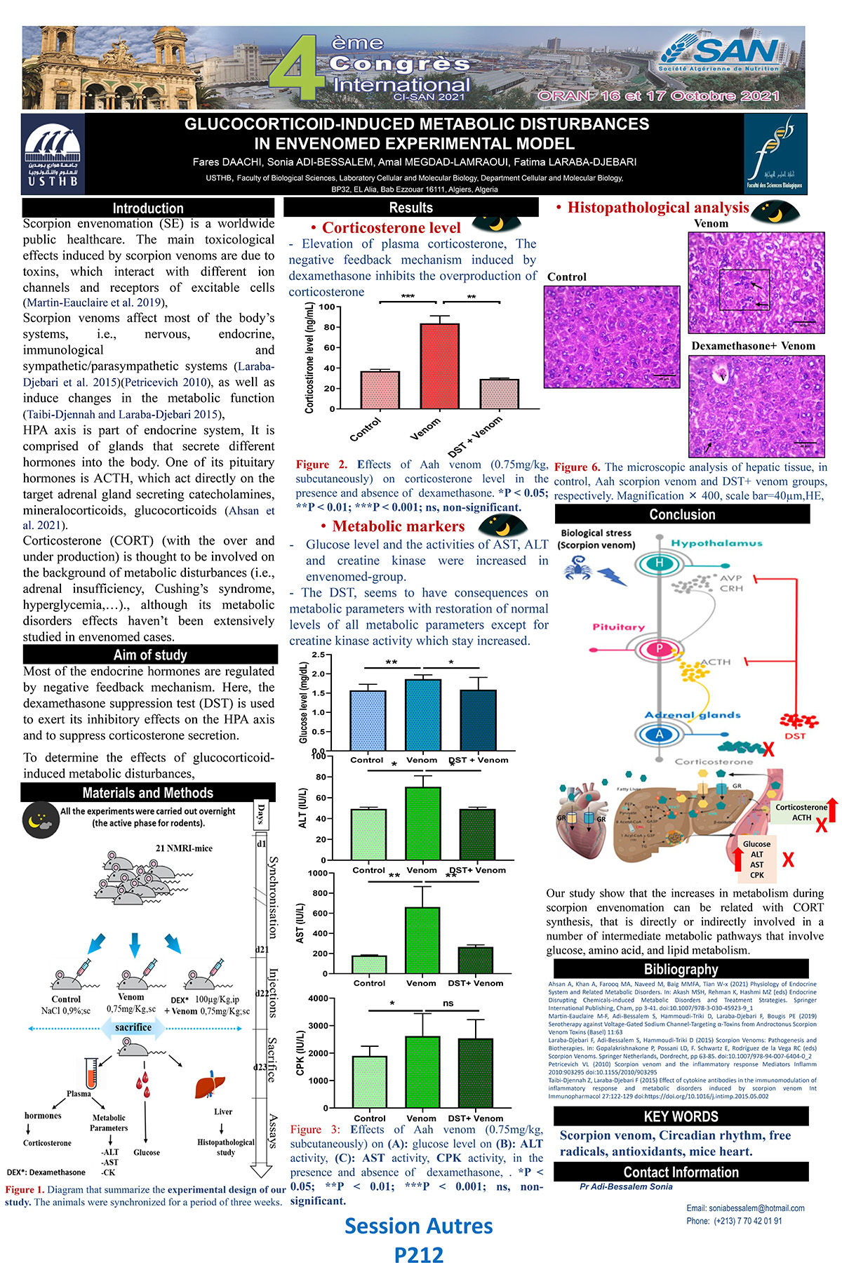 P212 : GLUCOCORTICOID-INDUCED METABOLIC DISTURBANCES  IN ENVENOMED EXPERIMENTAL MODEL