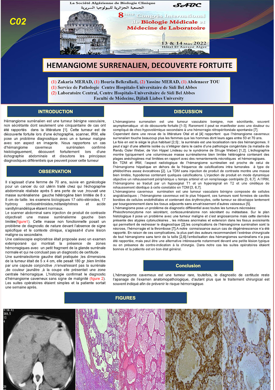 C02: HEMANGIOME SURRENALIEN, DECOUVERTE FORTUITE