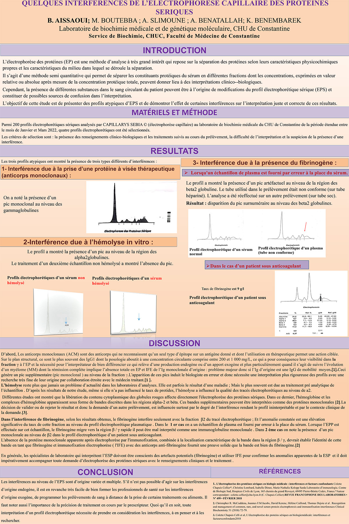 P Quelques Interferences De Lelectrophorese Capillaire Des