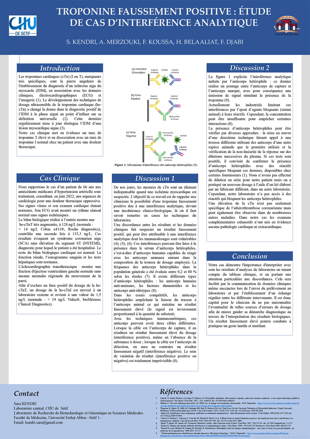 P26 : TROPONINE FAUSSEMENT POSITIVE : ÉTUDE DE CAS D’INTERFÉRENCE ANALYTIQUE