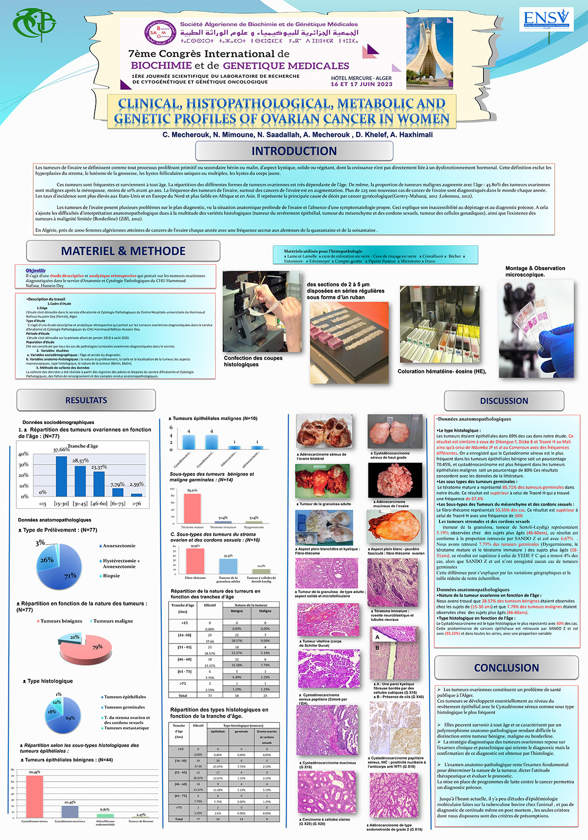 P49: CLINICAL, HISTOPATHOLOGICAL, METABOLIC AND GENETIC PROFILES OF OVARIAN CANCER IN WOMEN